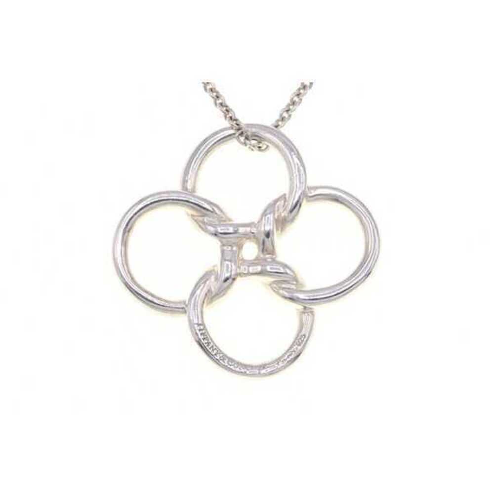 Tiffany & Co Elsa Peretti Quadrifoglio necklace pendant four leaf clover - Picture 2 of 5